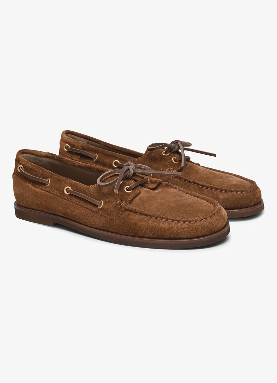 Gianvito Rossi Vandée moccasin van suède - voorkant 2 bruin