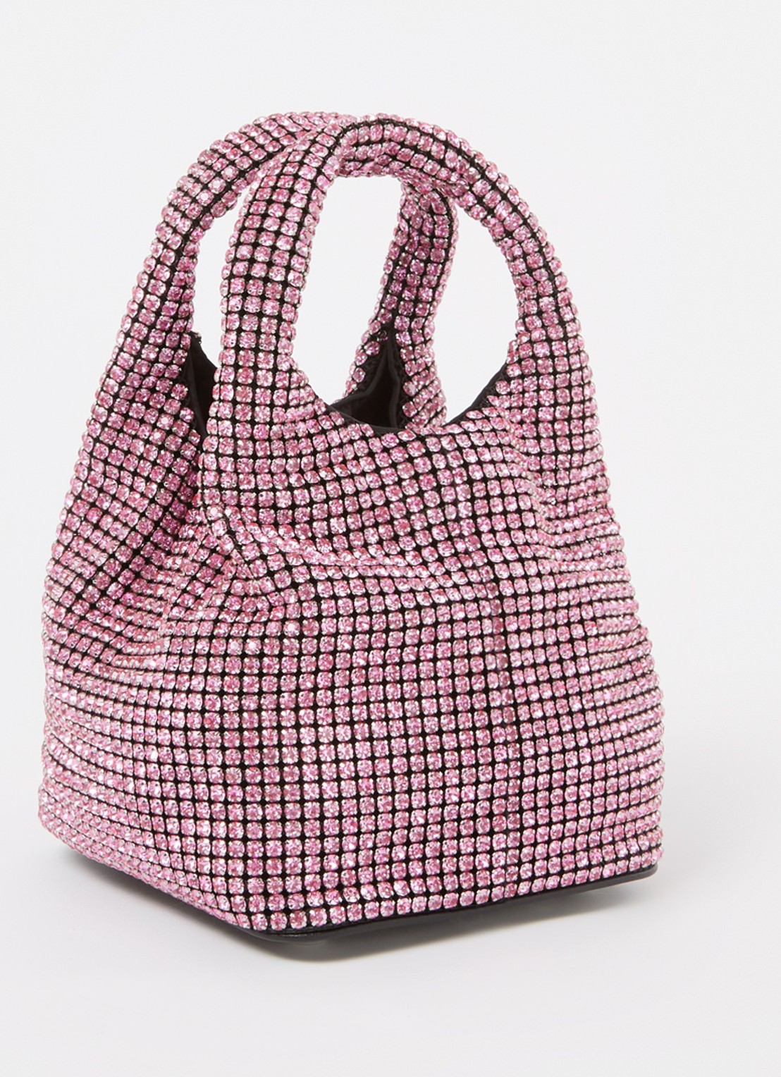 Giarité Brilly handtas met strass  - achterkant 4 roze