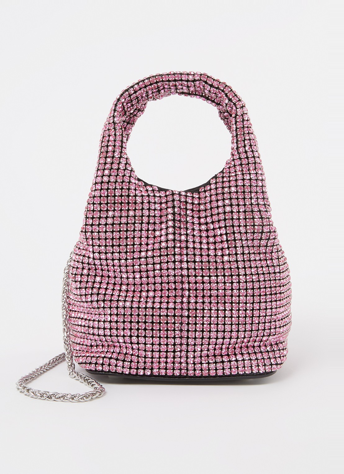 Giarité Brilly handtas met strass  - voorkant roze