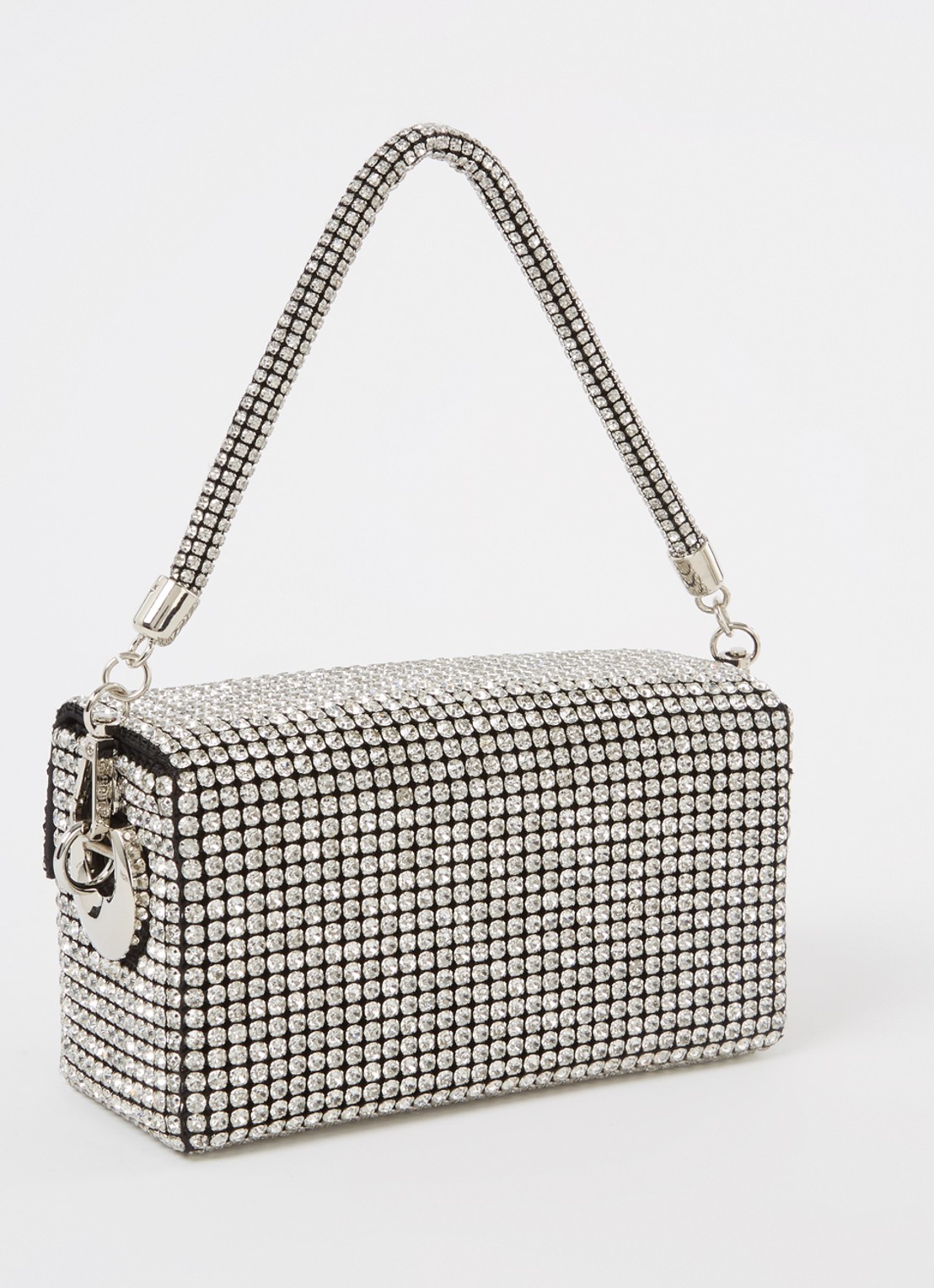 Giarité Rio handtas met strass  - achterkant 4 zilver