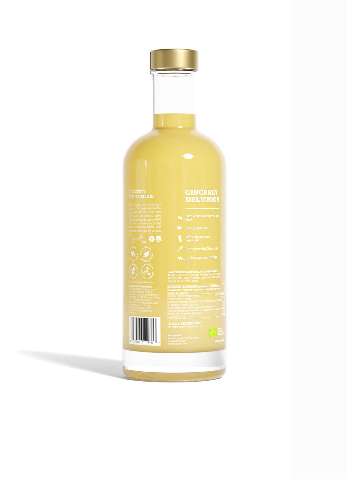GiLi Zesty Gember Elixer 500 ml - achterkant 3 undefined