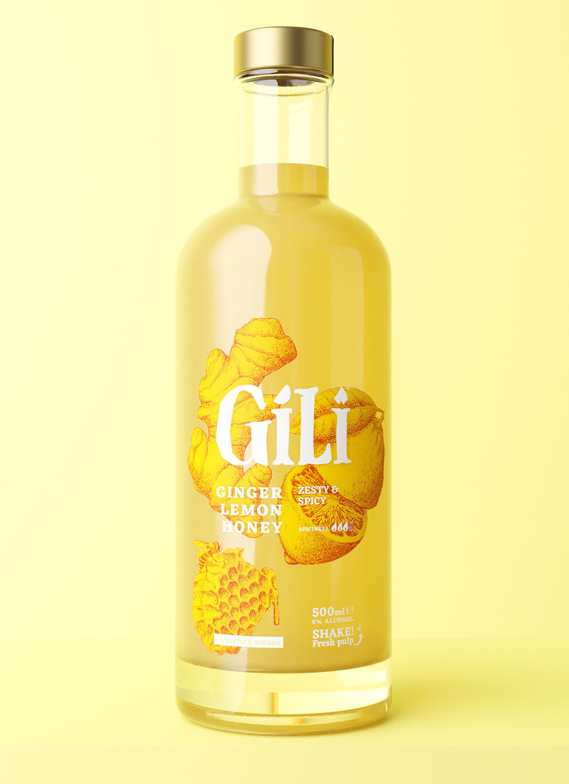 GiLi Zesty Gember Elixer 500 ml - voorkant 2 undefined