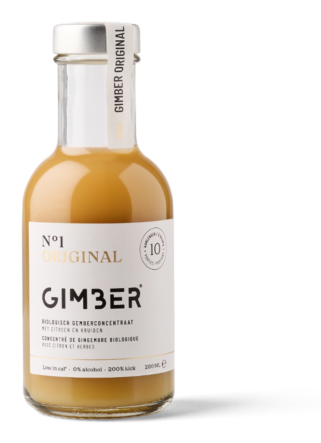GIMBER Gember concentraat alcoholvrij 200 ml - voorkant undefined