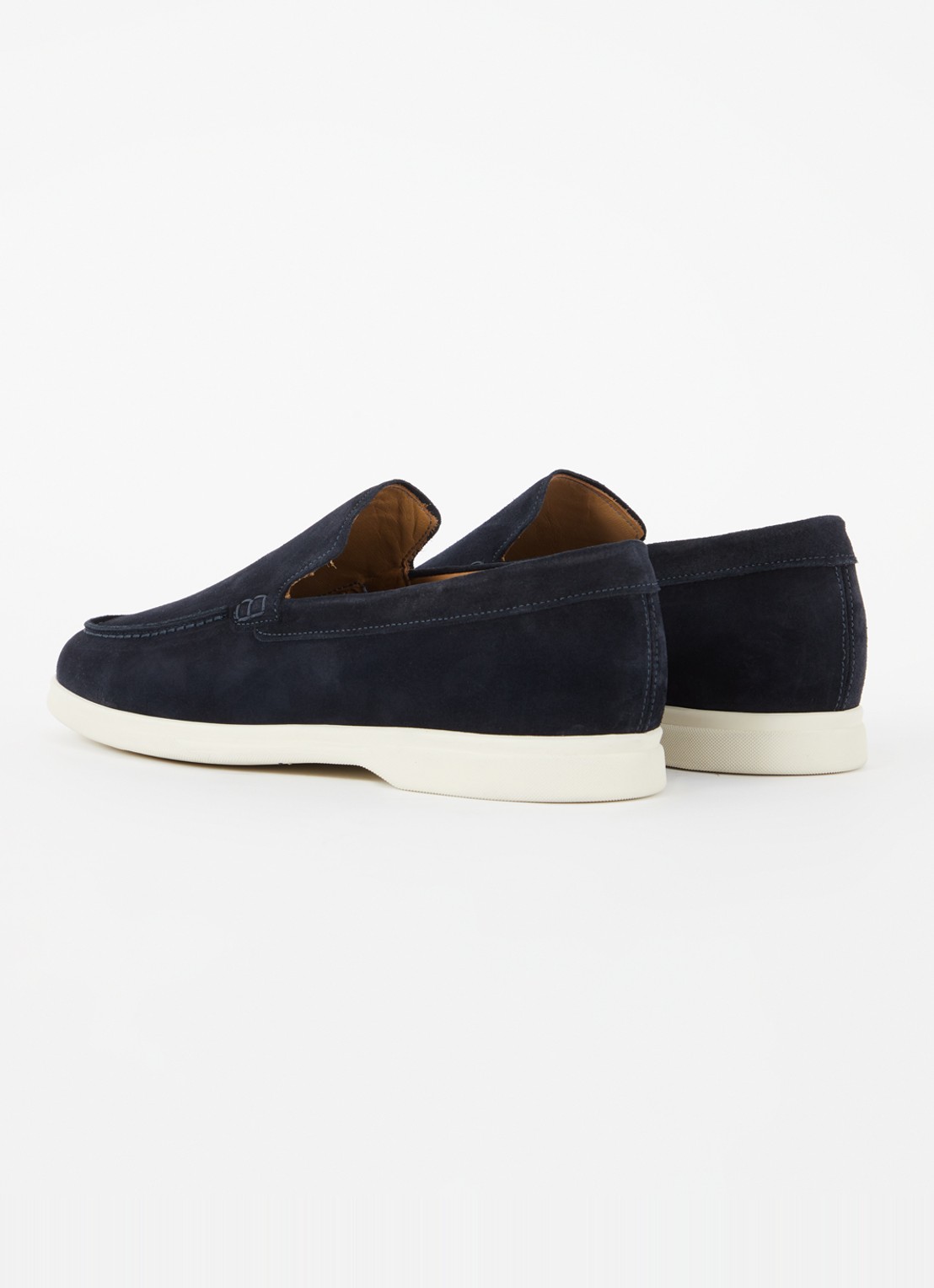 Giorgio Basic slip-on van suède - achterkant 8 donkerblauw