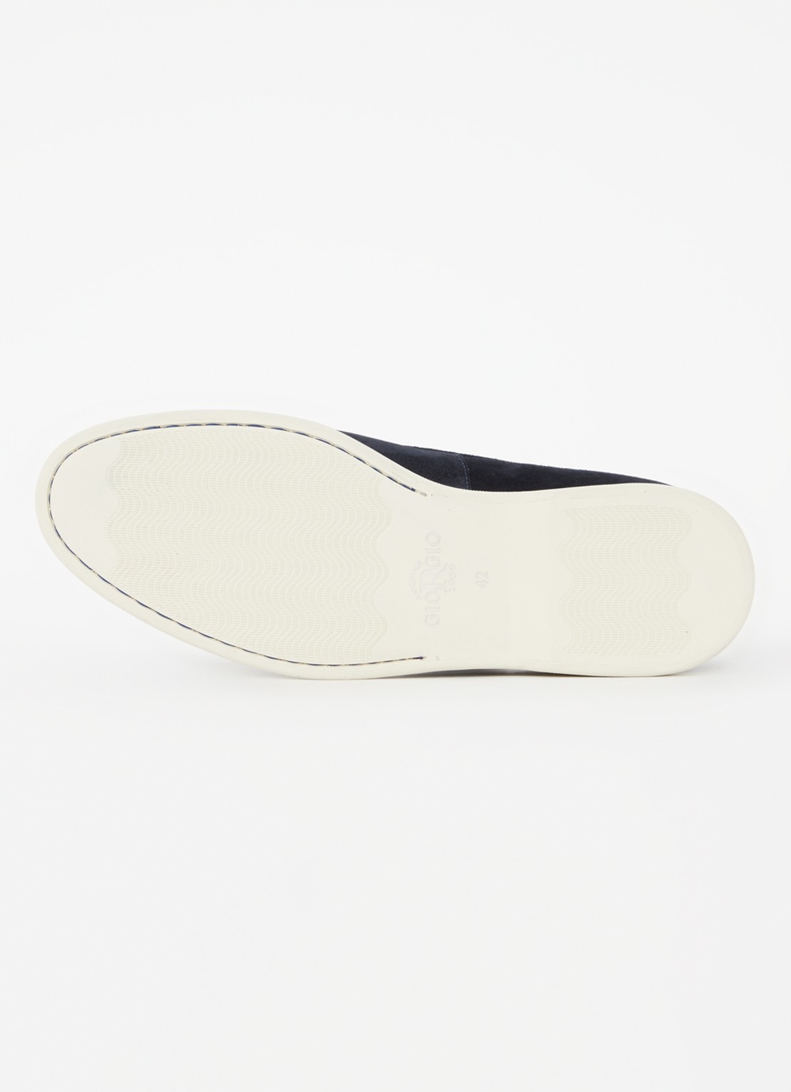 Giorgio Basic slip-on van suède - detail 5 donkerblauw