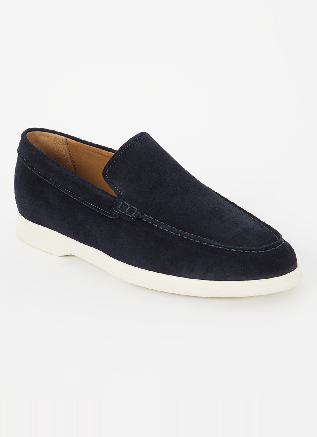 Giorgio Basic slip-on van suède - voorkant 2 donkerblauw