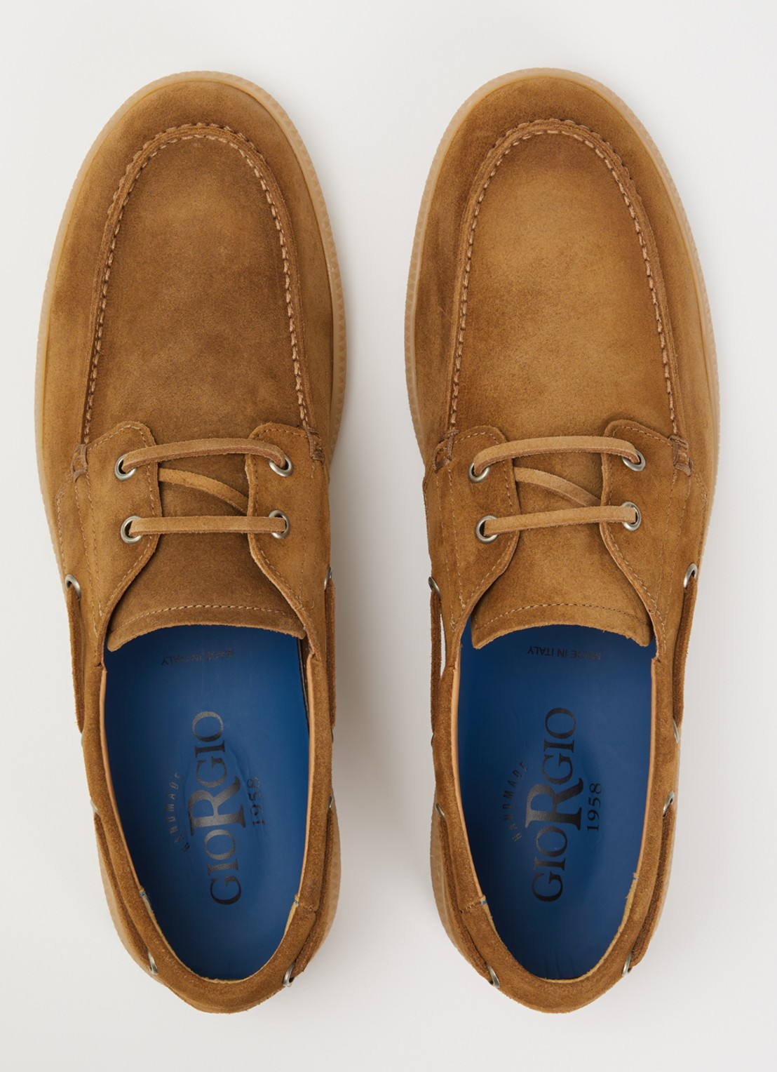 Giorgio Bootschoen van suède - detail 2 cognac