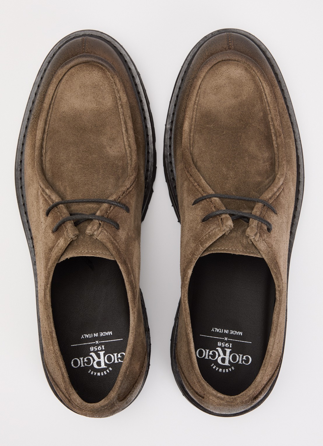 Giorgio Casual veterschoen van suède - detail 4 taupe