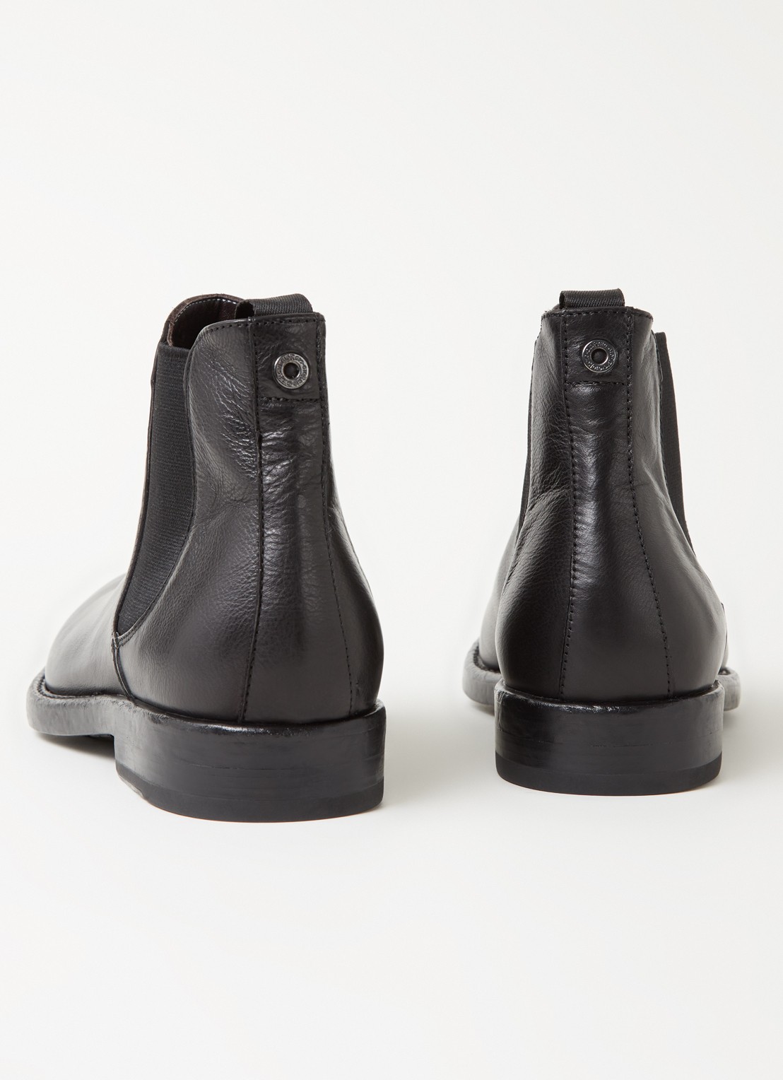 Giorgio Chelsea boot van leer - detail zwart