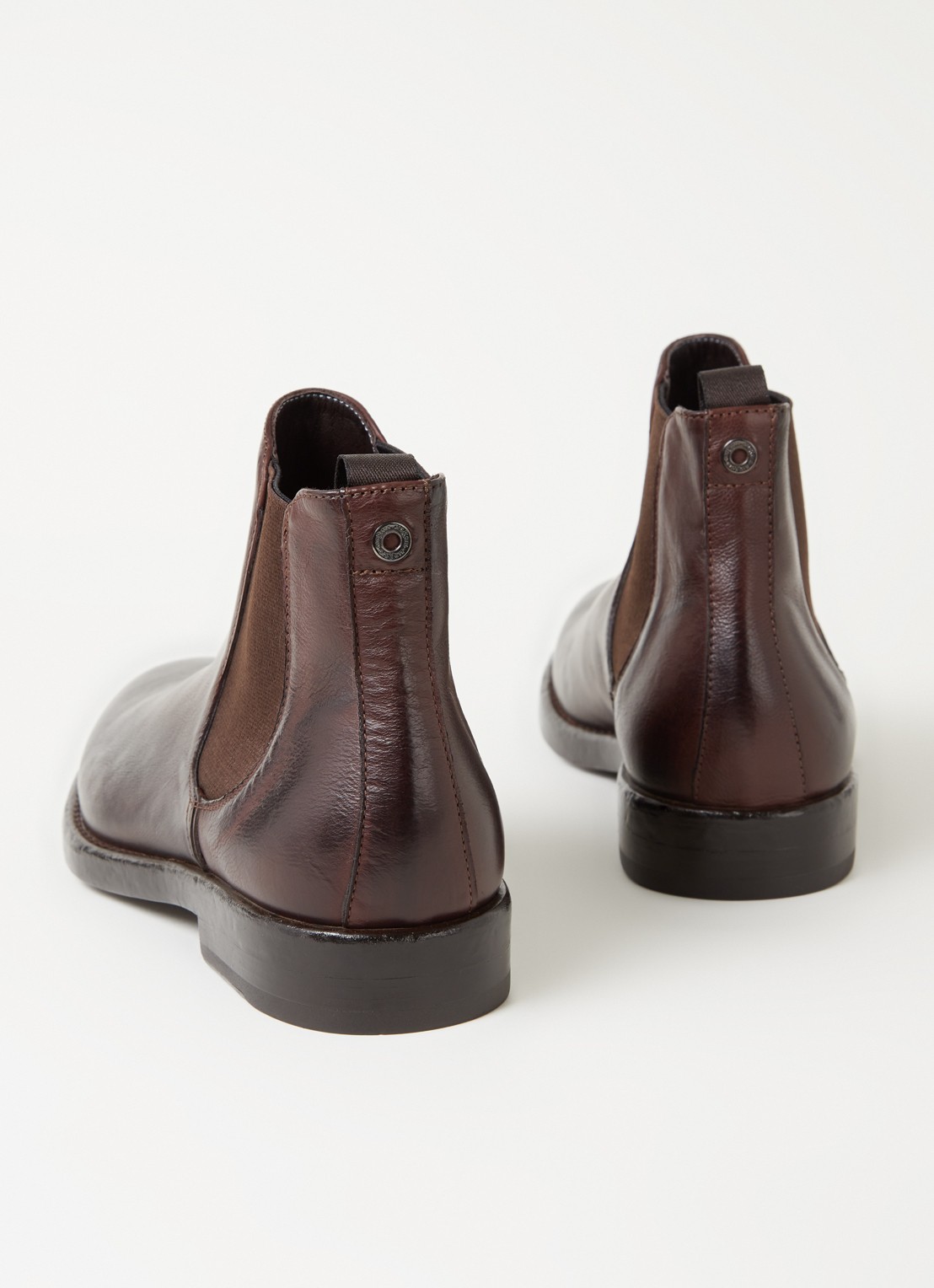 Giorgio Chelsea boot van leer - detail 2 donkerbruin