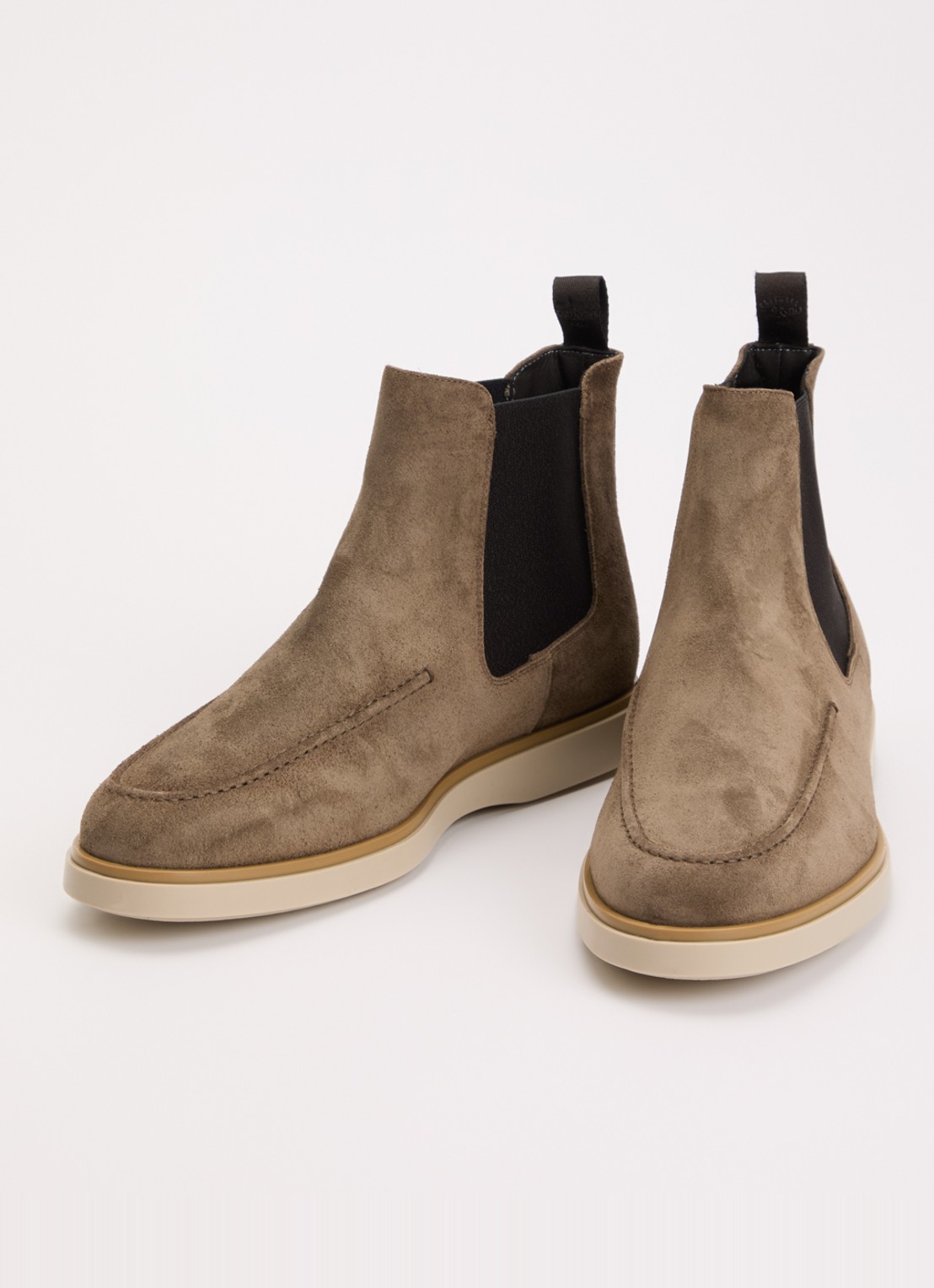 Giorgio Chelsea boot van suède - detail 3 taupe