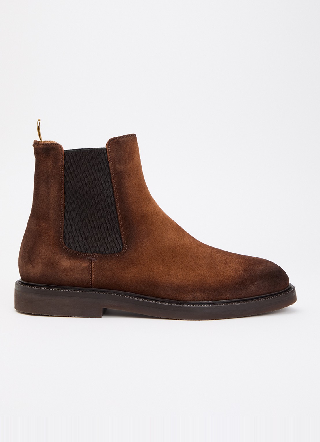 Giorgio Chelsea boot van suède - voorkant 4 cognac