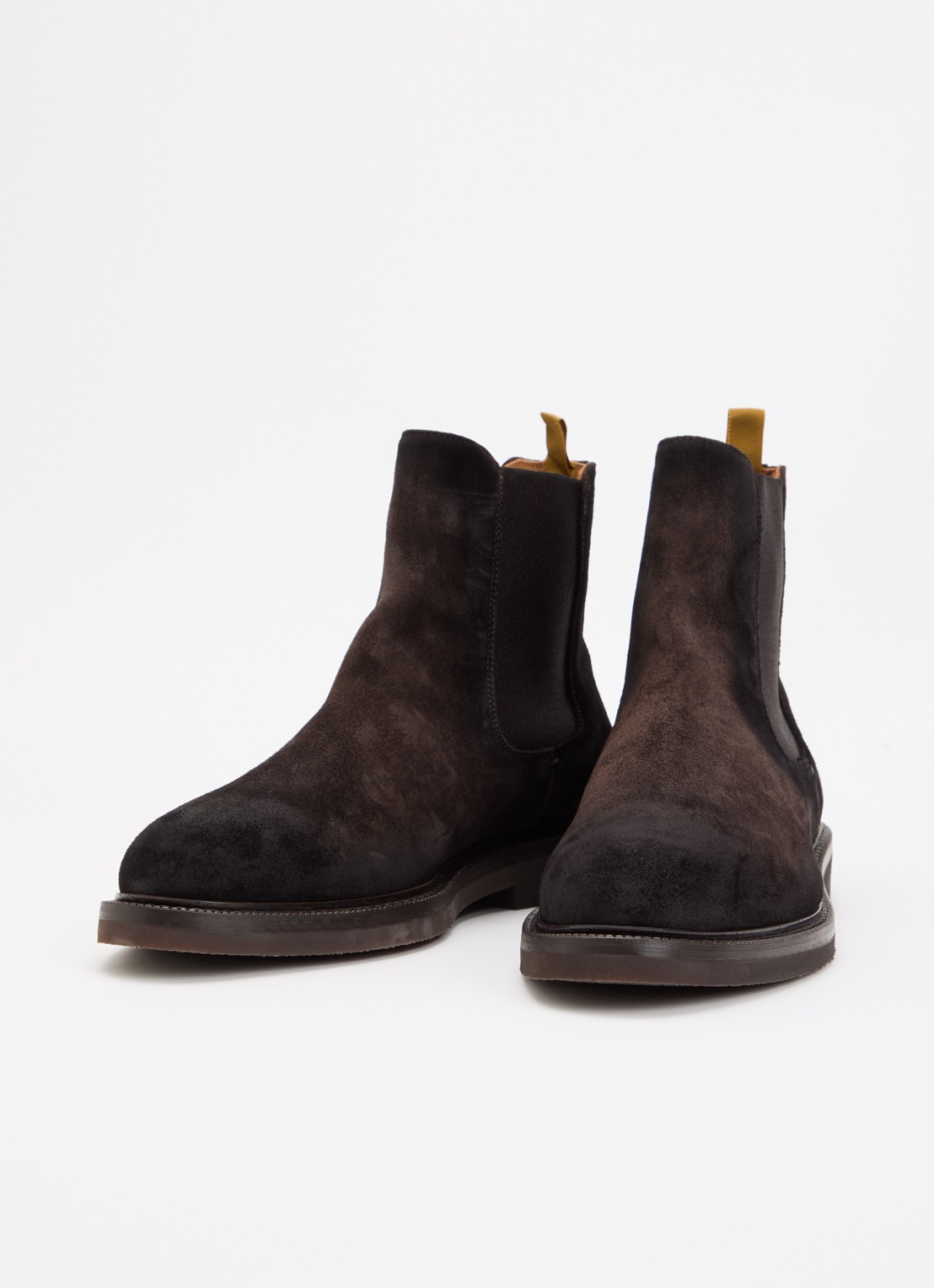 Giorgio Chelsea boot van suède - detail donkerbruin