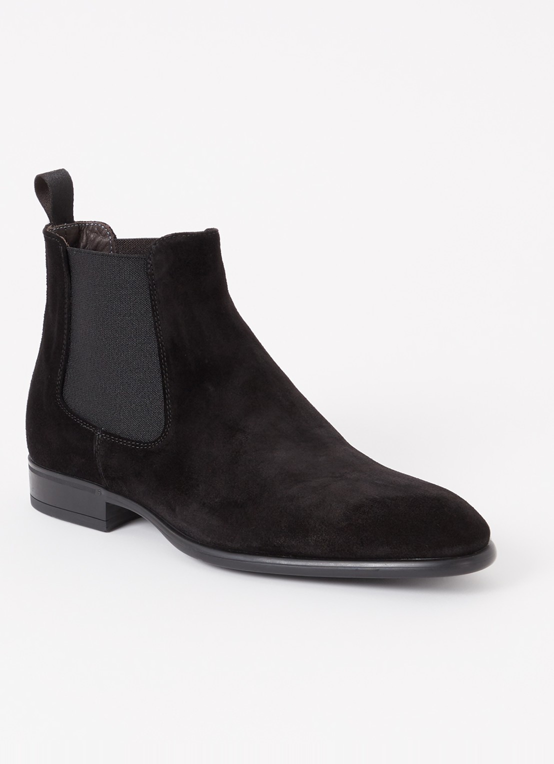 Giorgio Chelsea boot van suède - voorkant zwart