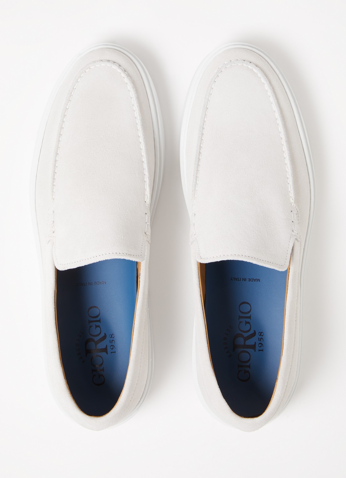 Giorgio Clean Cup Loafer van suède - detail 4 beige