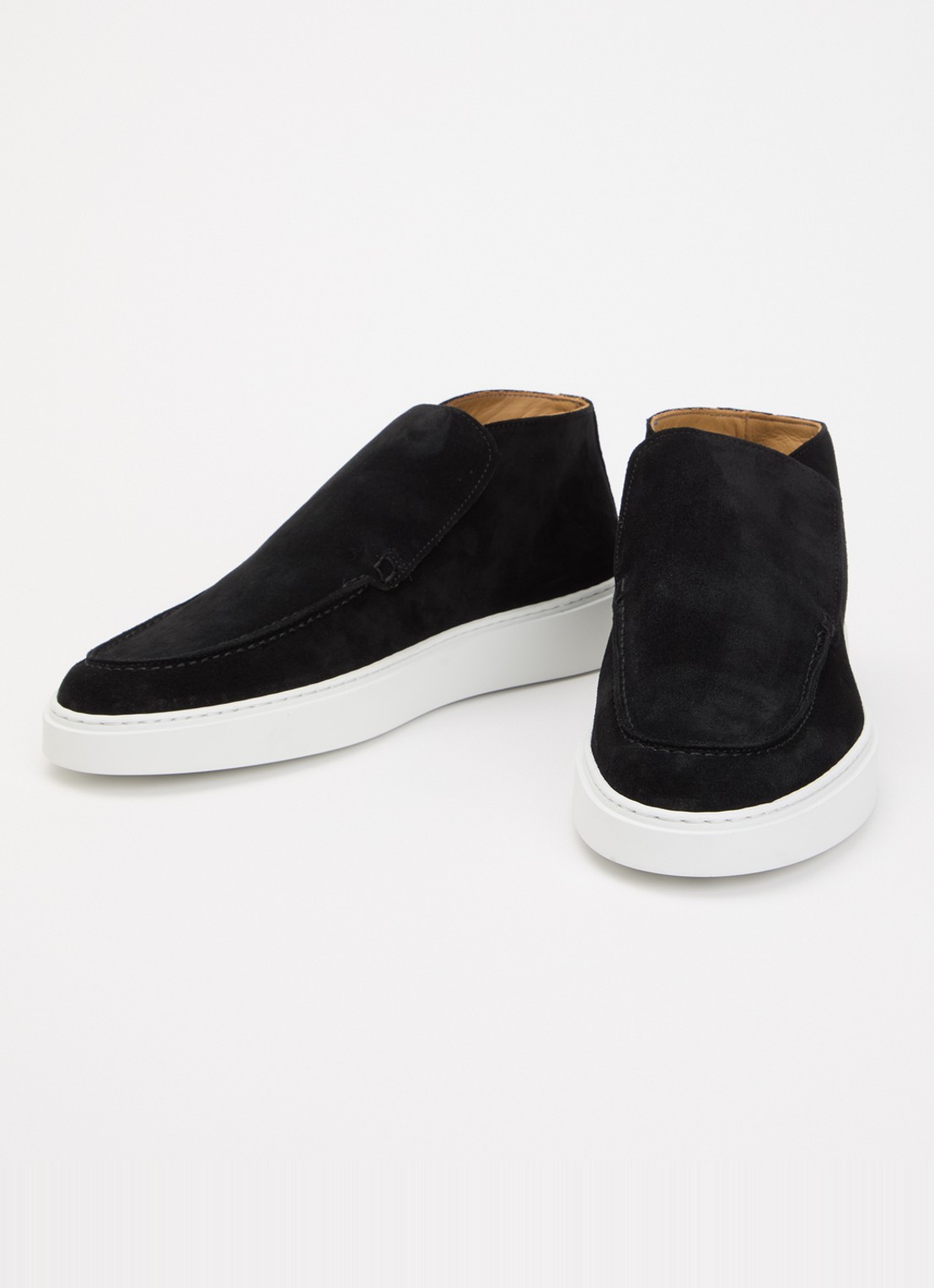 Giorgio Clean Cup slip-on van suède - detail 3 zwart