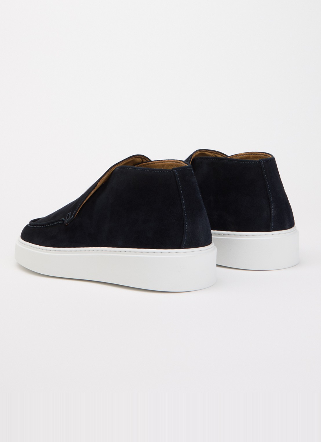 Giorgio Clean Cup slip-on van suède - achterkant donkerblauw