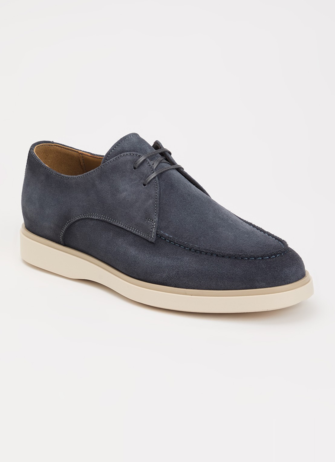 Giorgio Derby veterschoen van suède - voorkant 4 indigo