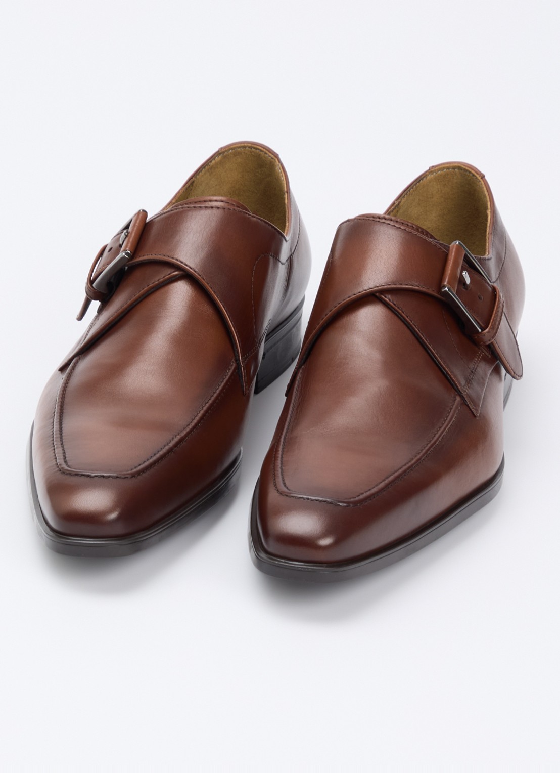 Giorgio Gespschoen van leer - detail 2 cognac