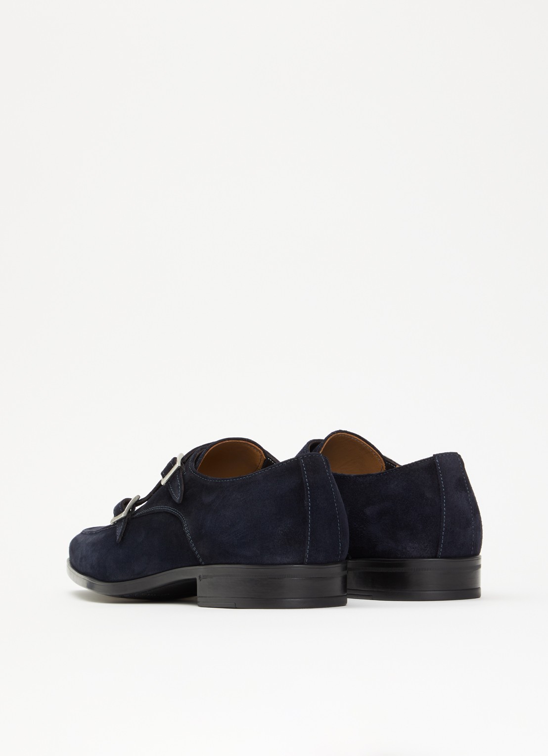 Giorgio Gespschoen van suède - achterkant 4 donkerblauw