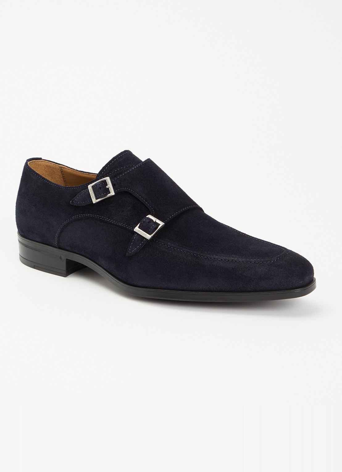 Giorgio Gespschoen van suède - voorkant 5 donkerblauw