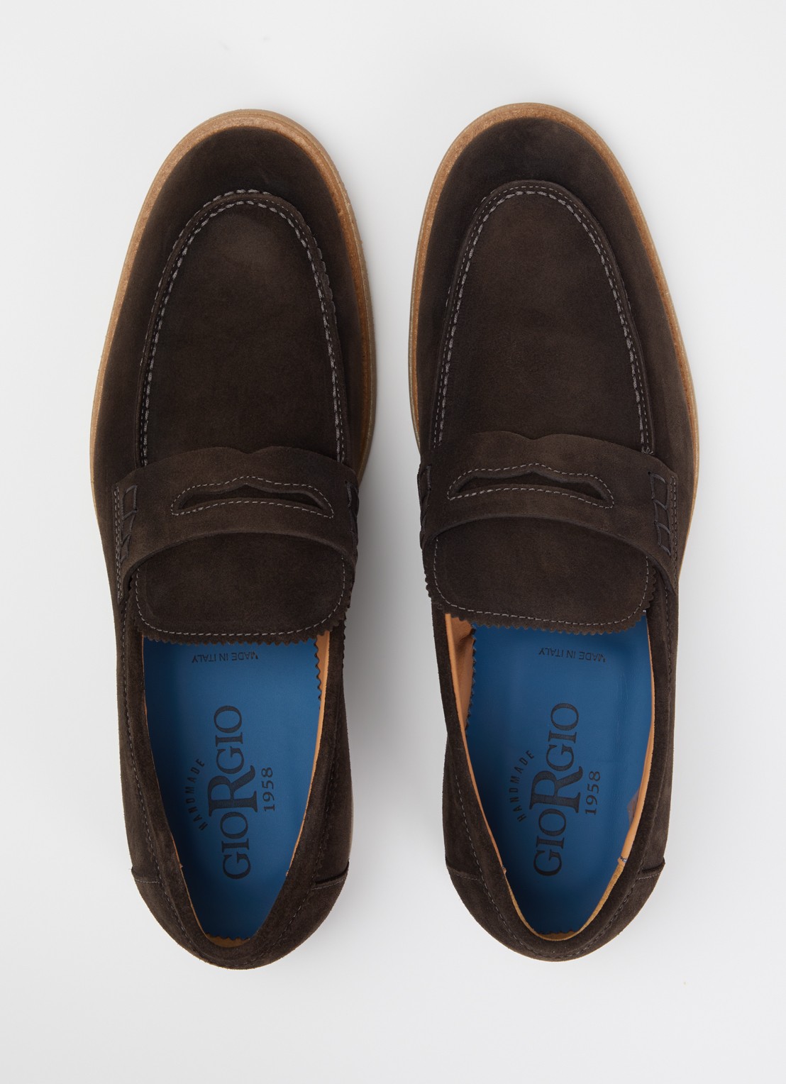 Giorgio Loafer van suède - detail 4 bruin