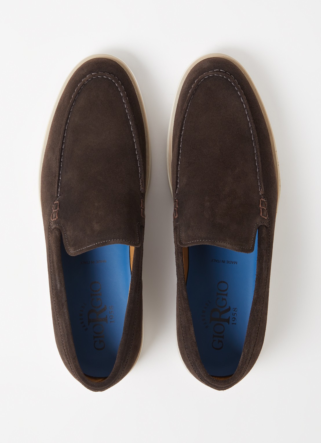 Giorgio Loafer van suéde  - detail 8 donkerbruin
