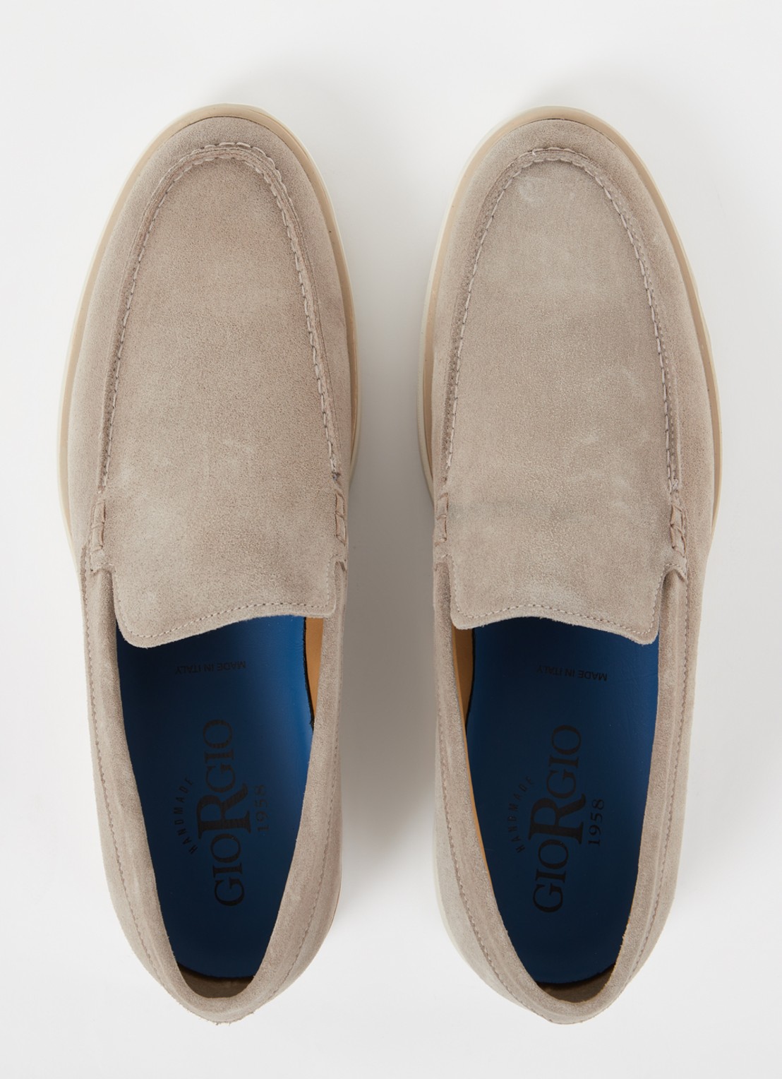 Giorgio Loafer van suéde - detail 5 zand