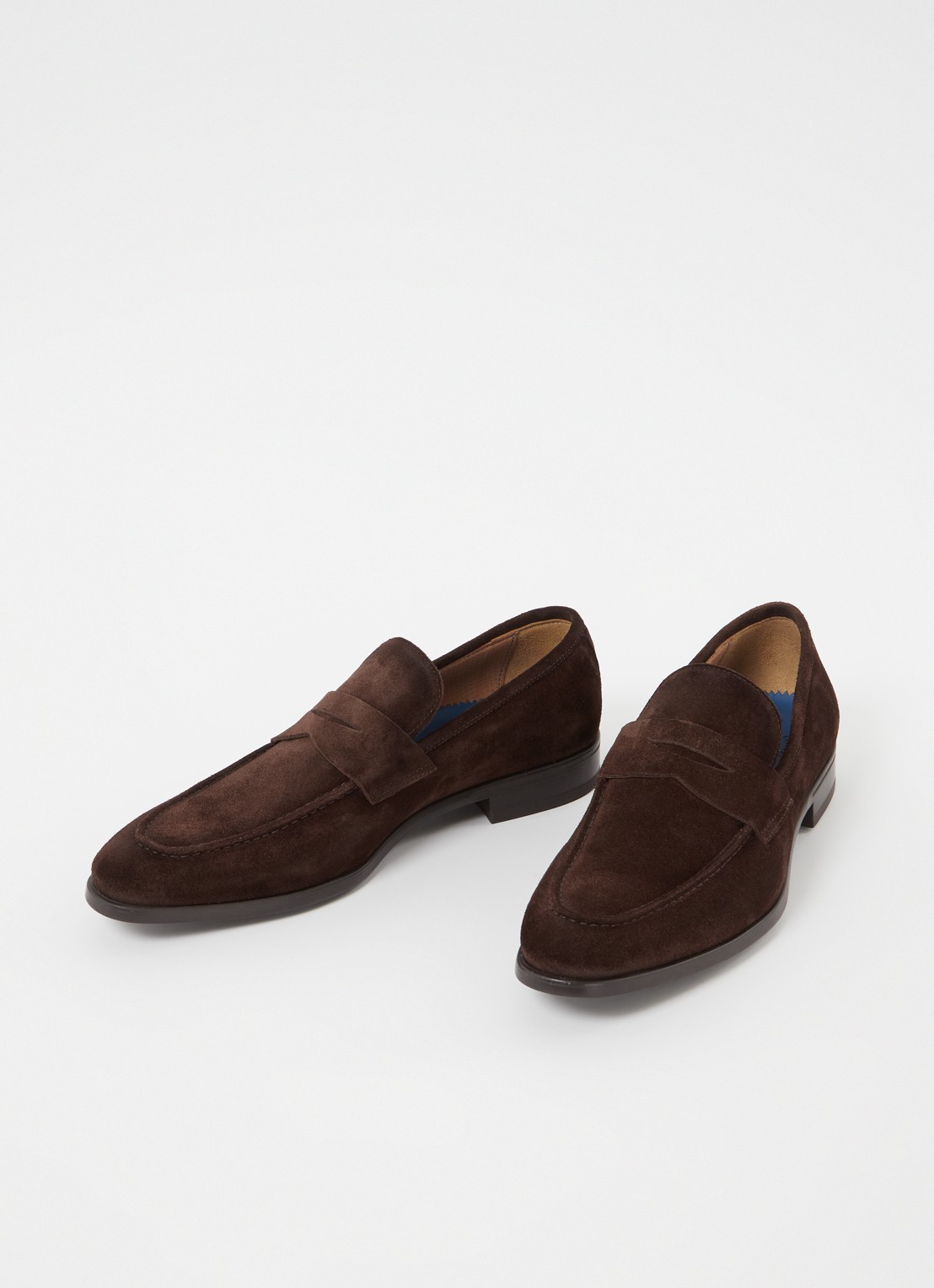 Giorgio Penny loafer van suède - detail 2 donkerbruin
