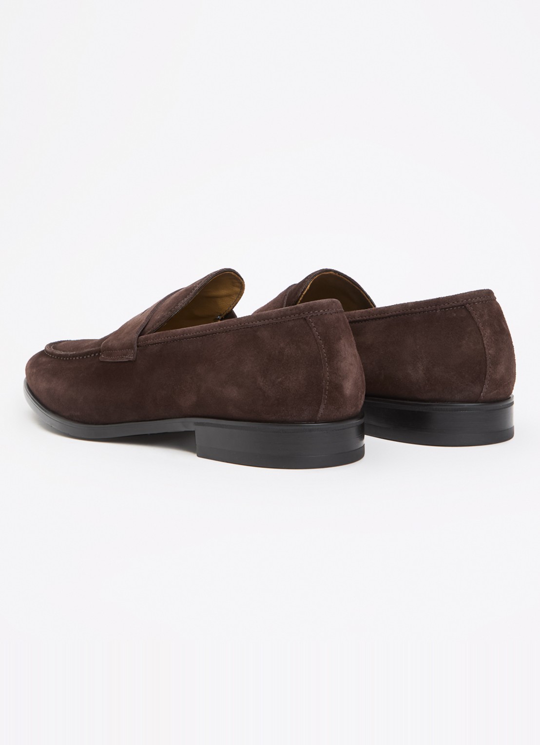 Giorgio Penny loafer van suède - achterkant donkerbruin