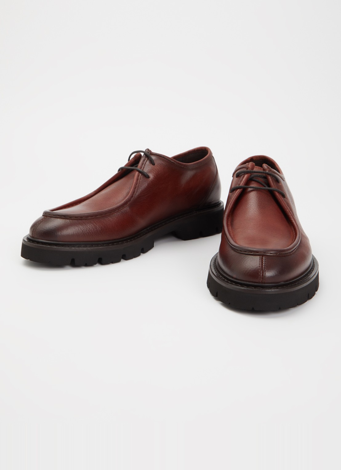 Giorgio Penny veterschoen van leer - detail roodbruin