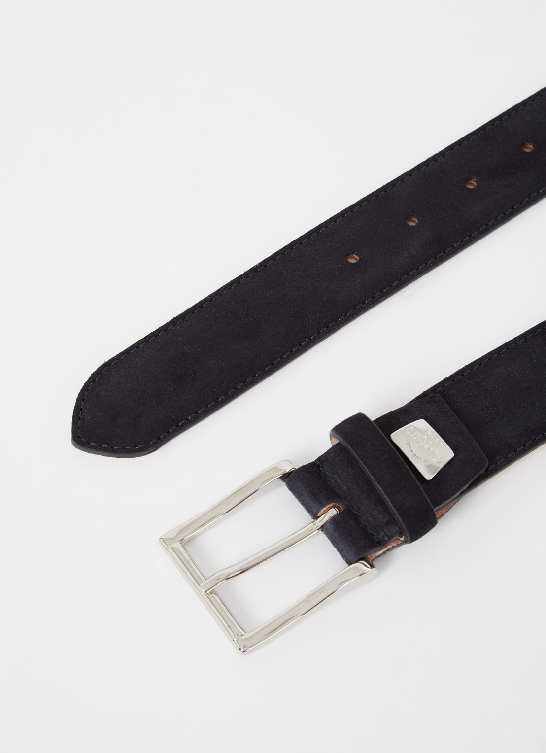 Giorgio Riem van leer - detail 2 donkerblauw