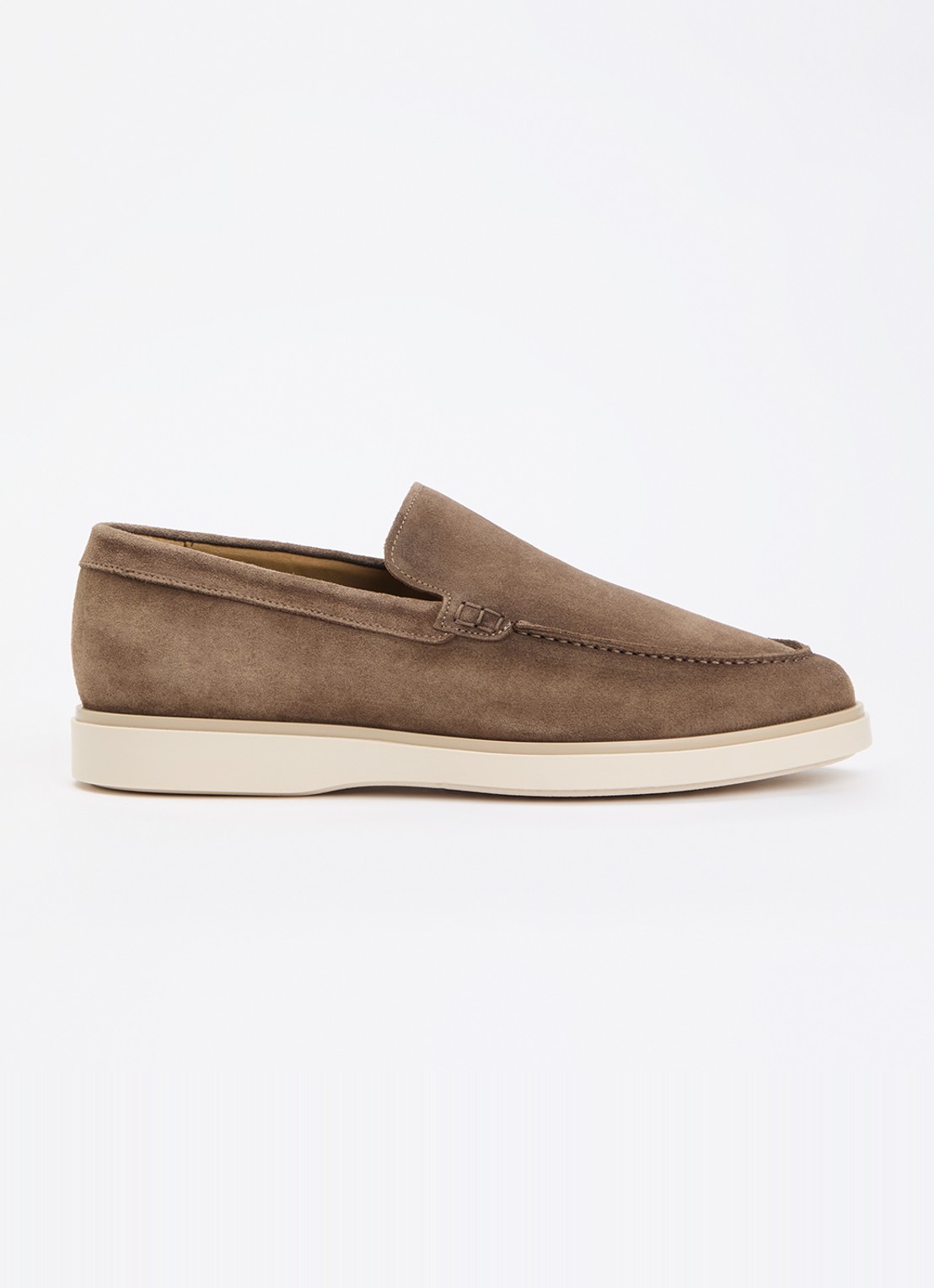 Giorgio Slip-on van suède - voorkant taupe