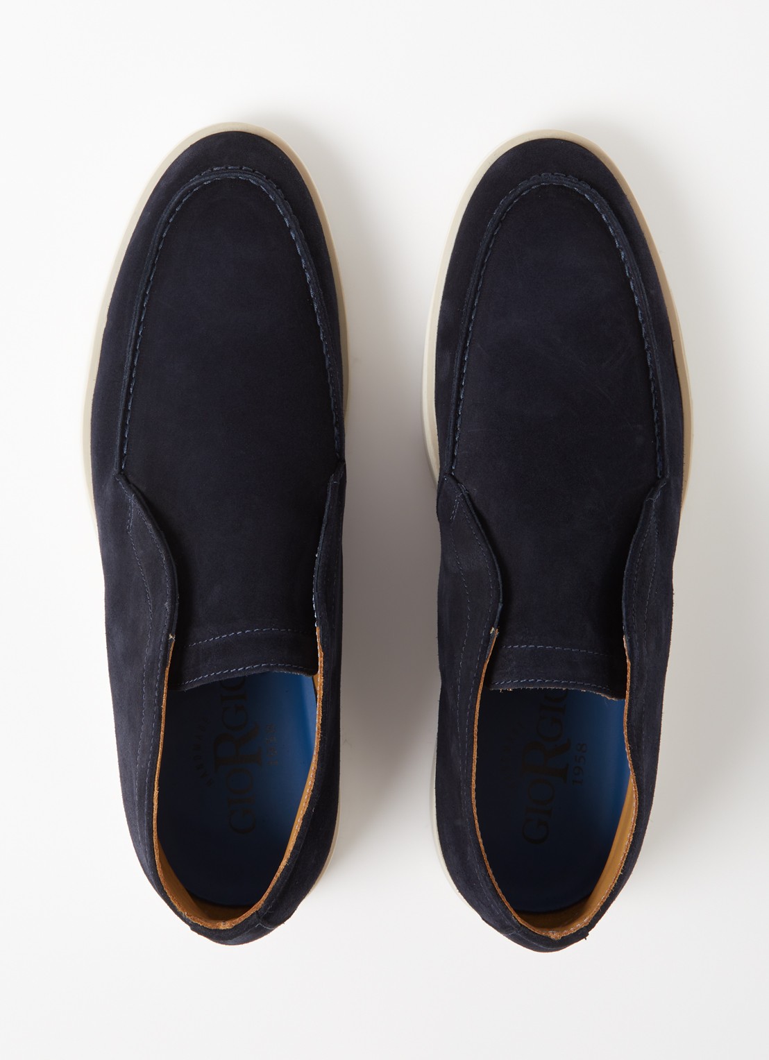 Giorgio Slip-on van suéde  - detail 5 donkerblauw
