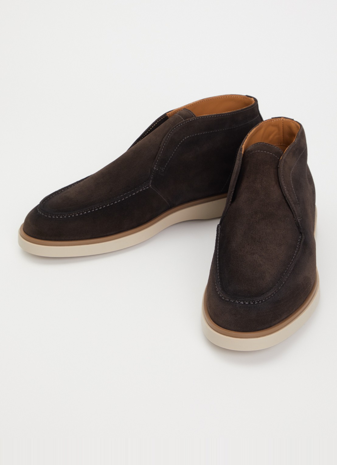 Giorgio Slip-on van suède - detail donkerbruin