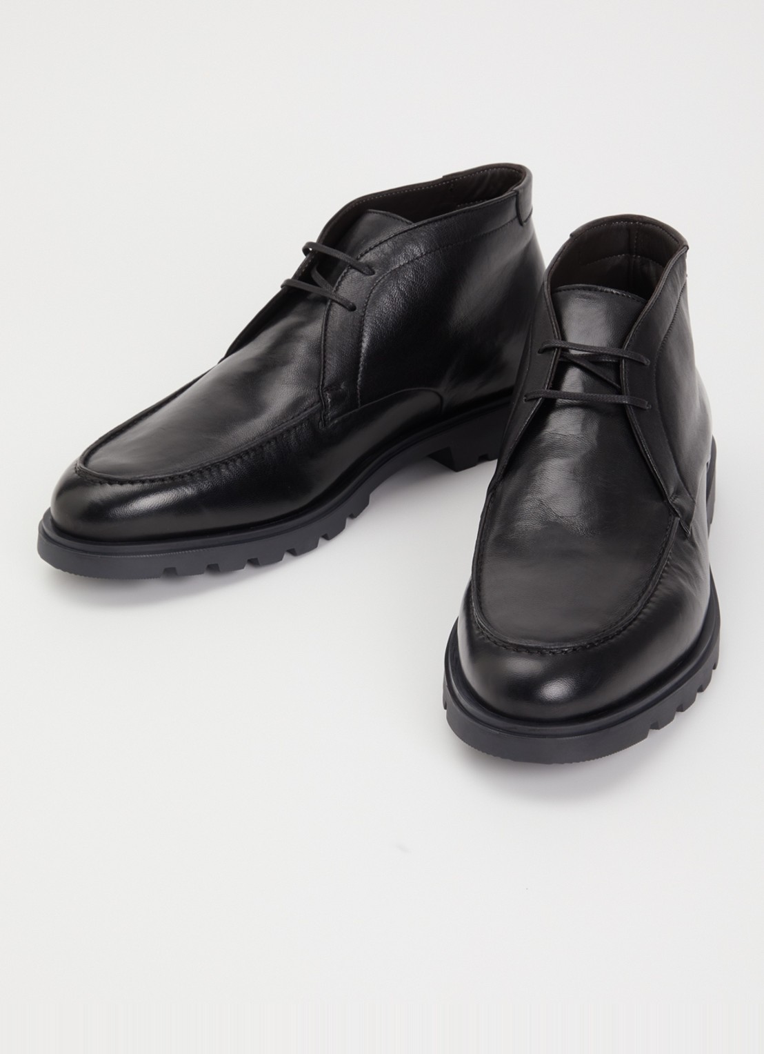Giorgio Veterboot van leer - detail zwart