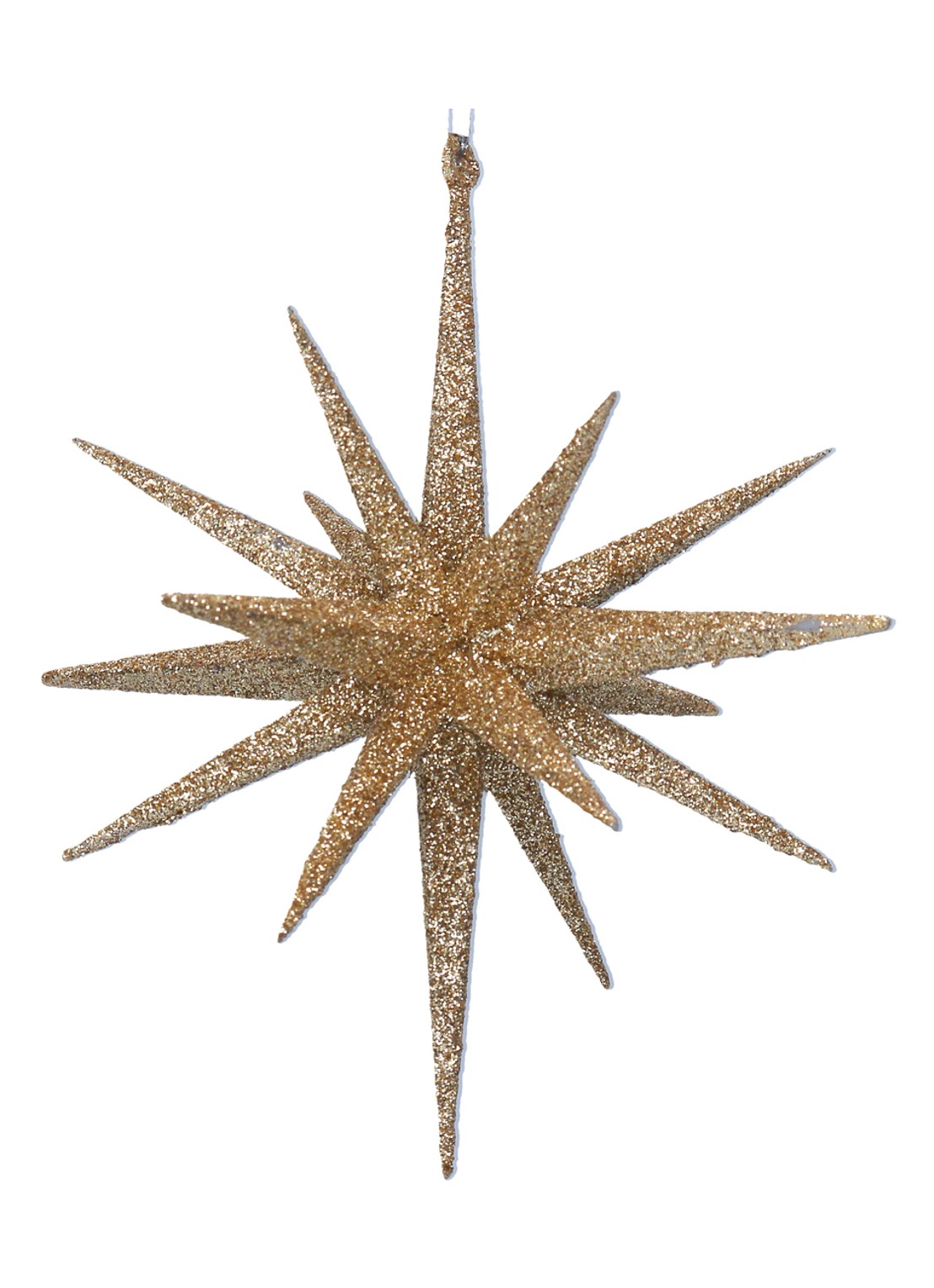 Gisela Graham Bethlehem Ster kersthanger 15 cm - voorkant goud