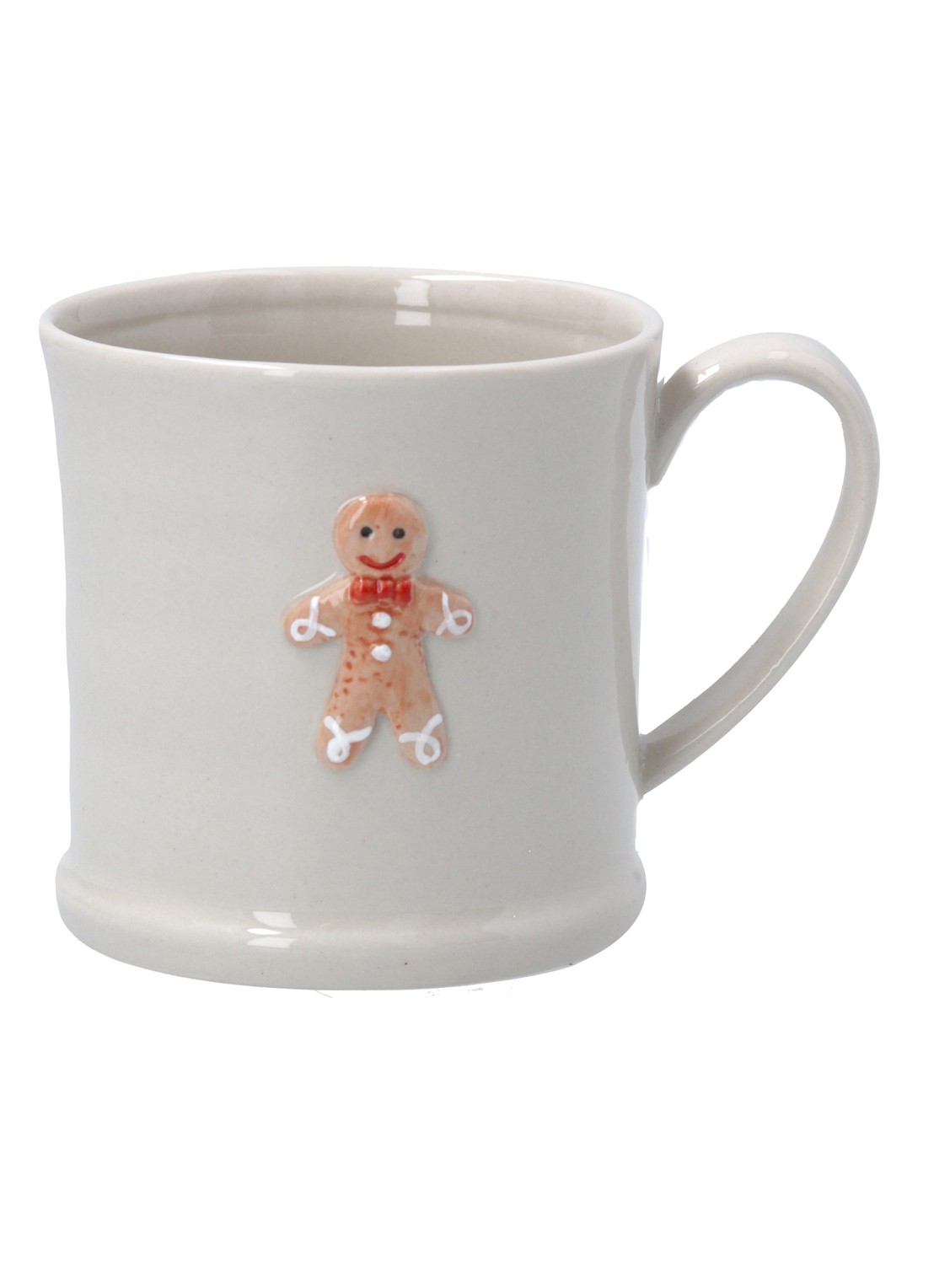 Gisela Graham Gingerbread Koekmannetje mok - voorkant gebroken wit