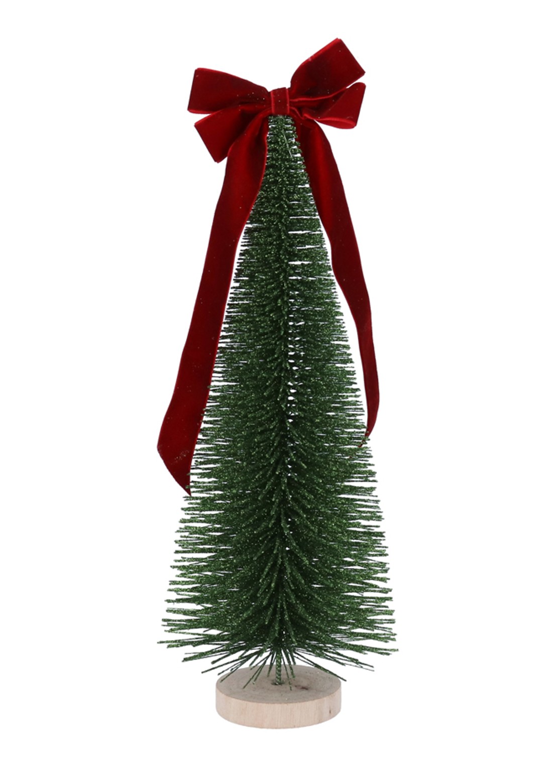 Gisela Graham Kerstboom kerstornament 38 cm - voorkant groen