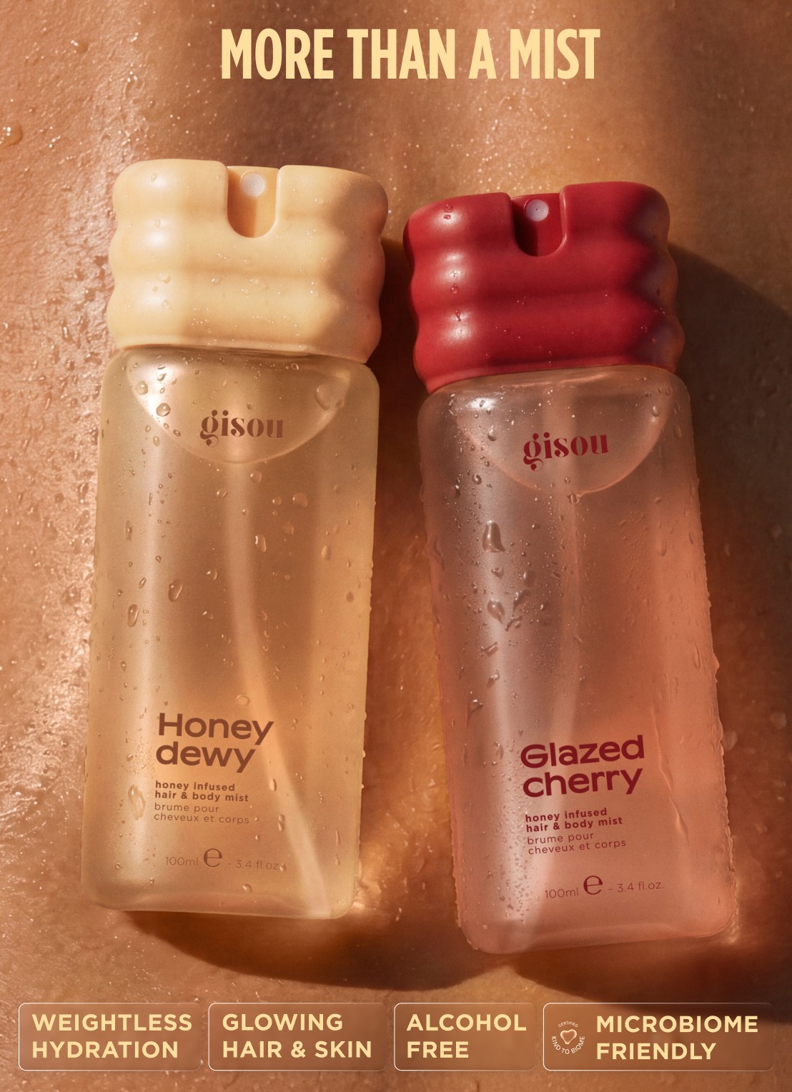 Gisou Honey Infused Hair and Body Mist  - haar- en bodymist - detail 2 cherry glazed