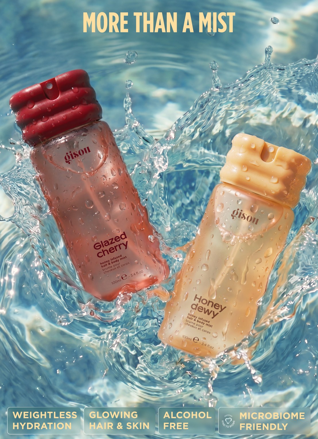 Gisou Honey Infused Hair and Body Mist  - haar- en bodymist - detail 2 mist honeydew