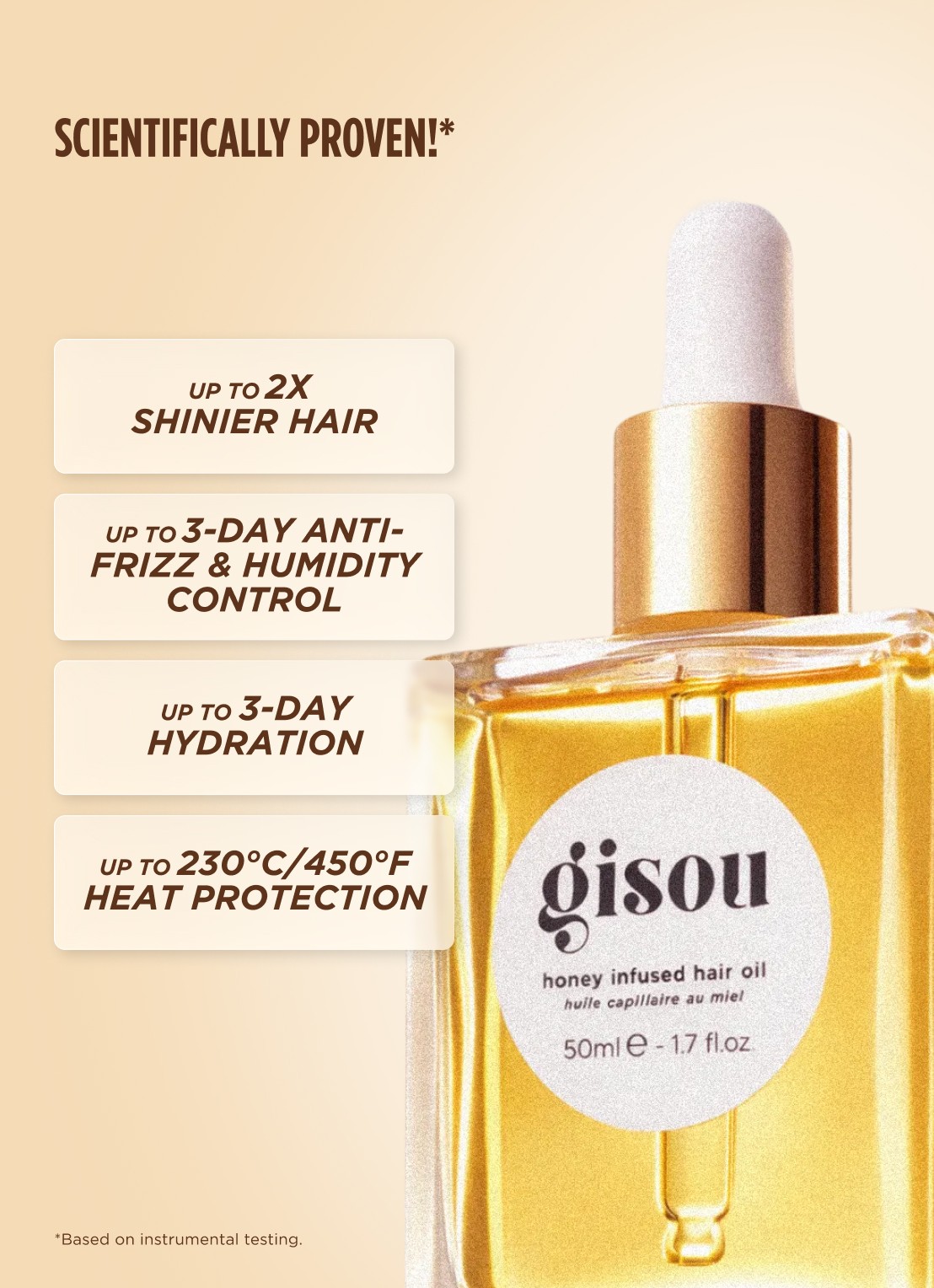 Gisou Honey Infused Hair Oil - haarolie - achterkant 6 undefined