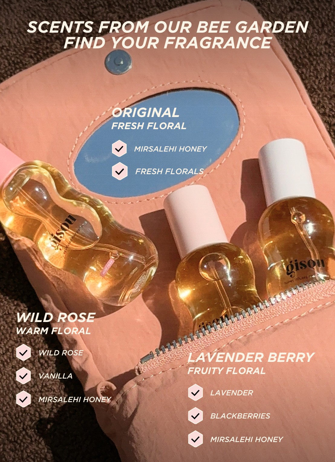 Gisou Honey Infused Hair Perfume - mini haarparfum  - detail 4 lavender berry
