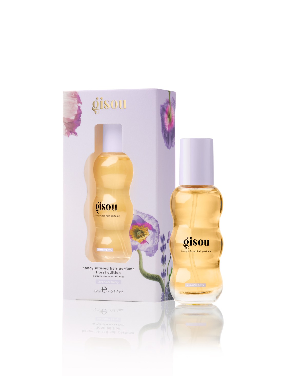 Gisou Honey Infused Hair Perfume - mini haarparfum  - voorkant 2 lavender berry