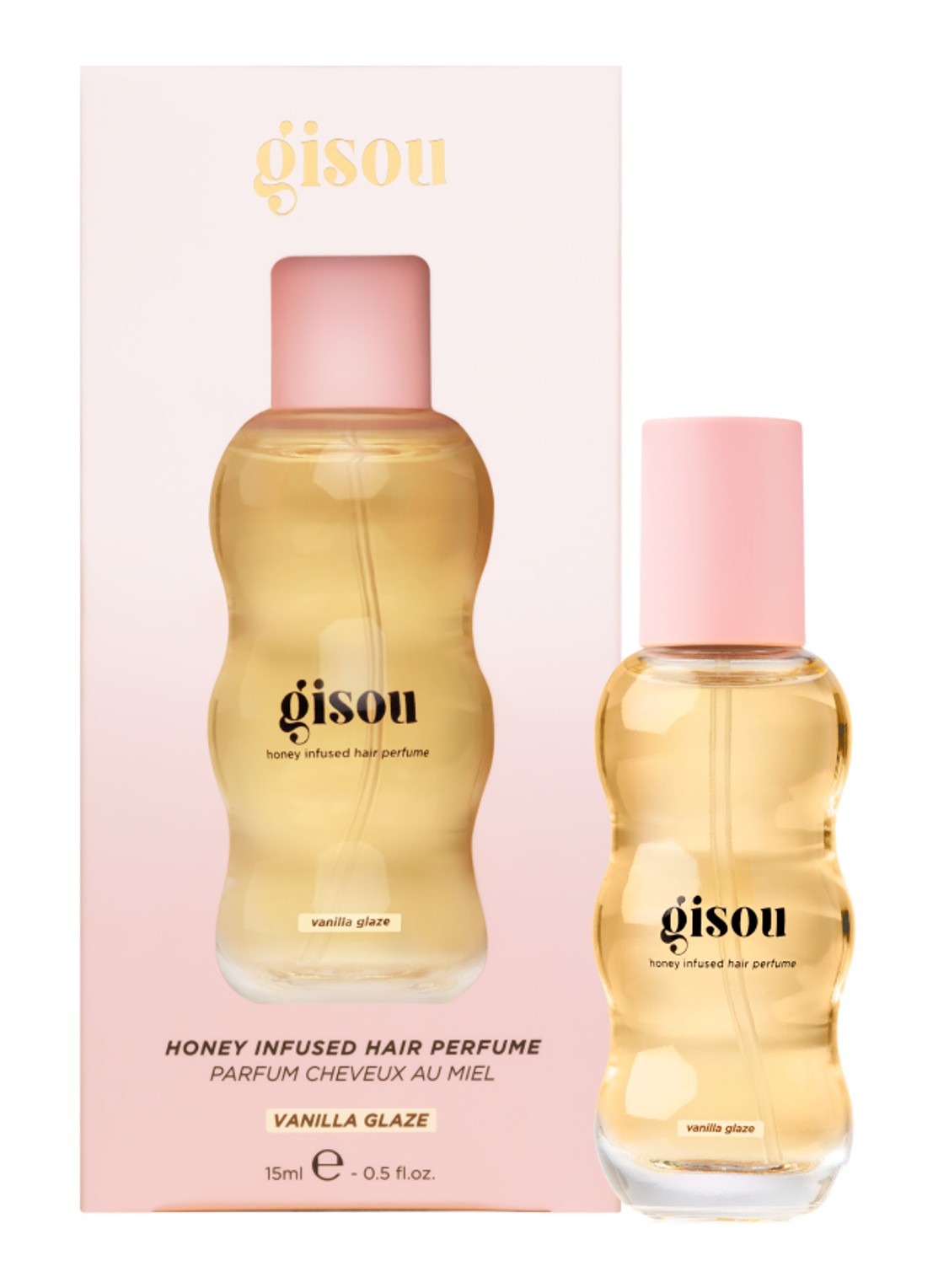 Gisou Honey Infused Hair Perfume - mini haarparfum  - voorkant 6 vanilla glaze
