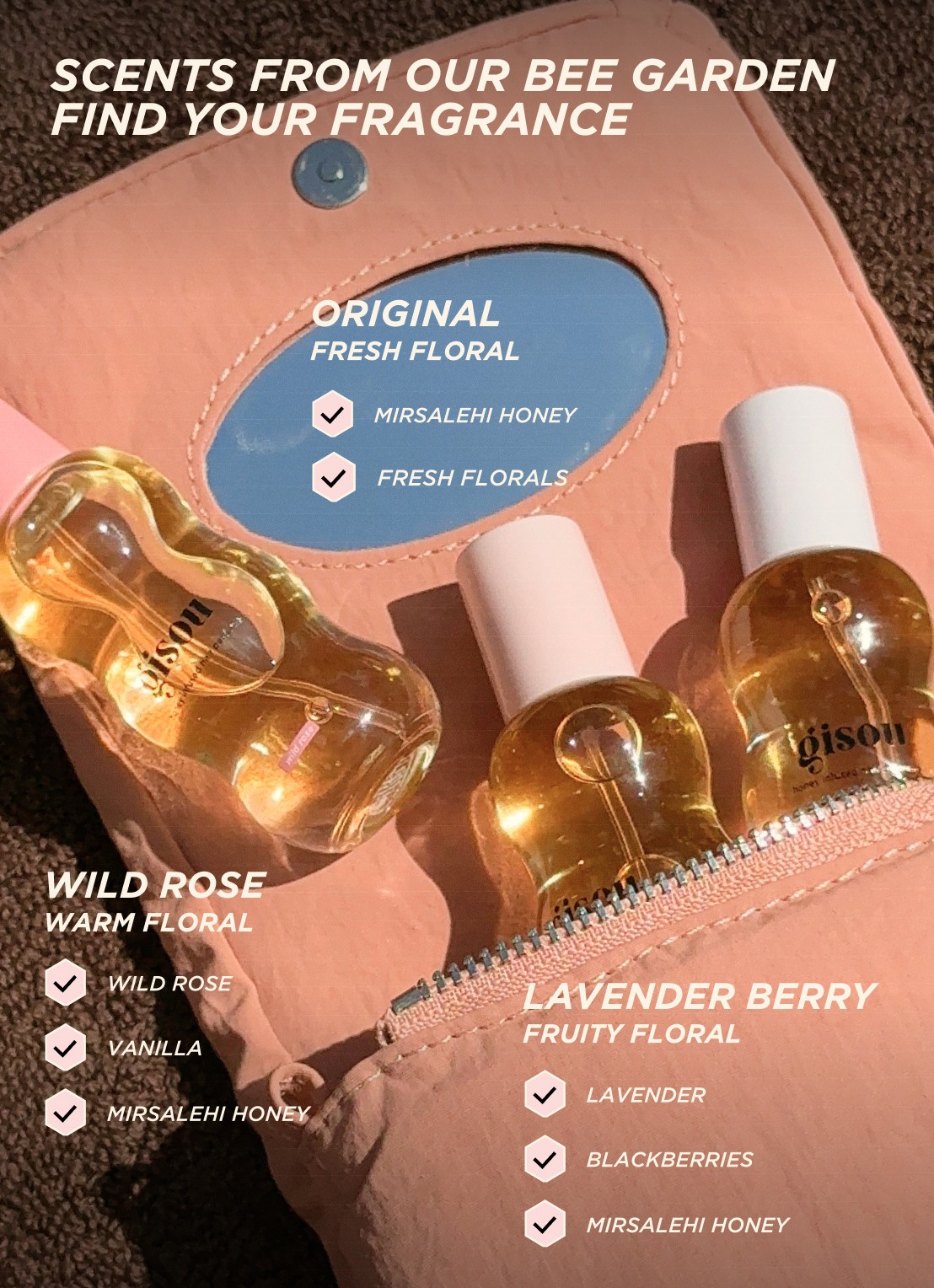Gisou Honey Infused Hair Perfume - mini haarparfum  - detail 5 wild rose