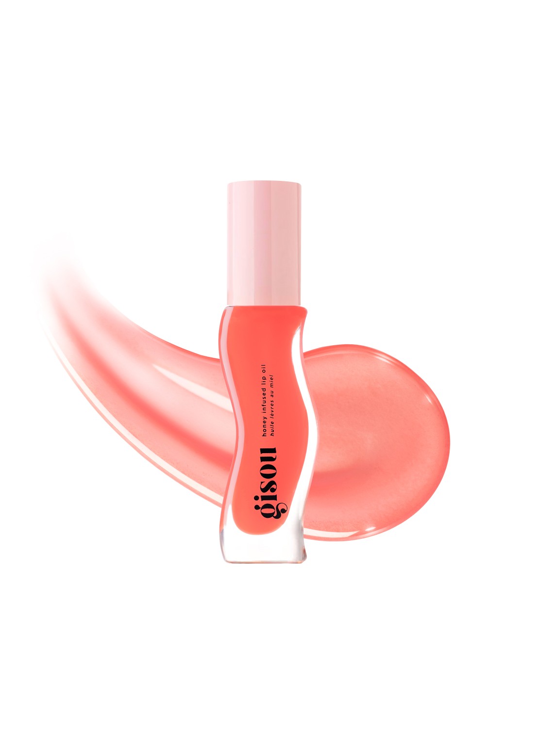 Gisou Honey Infused Lip Oil - lipolie - voorkant 7 beellini peach
