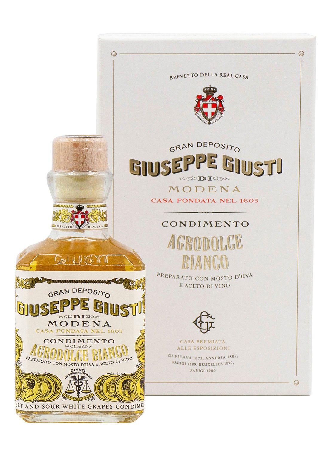 Giusti Agrodolce Bianco witte balsamicoazijn 250 ml - voorkant undefined