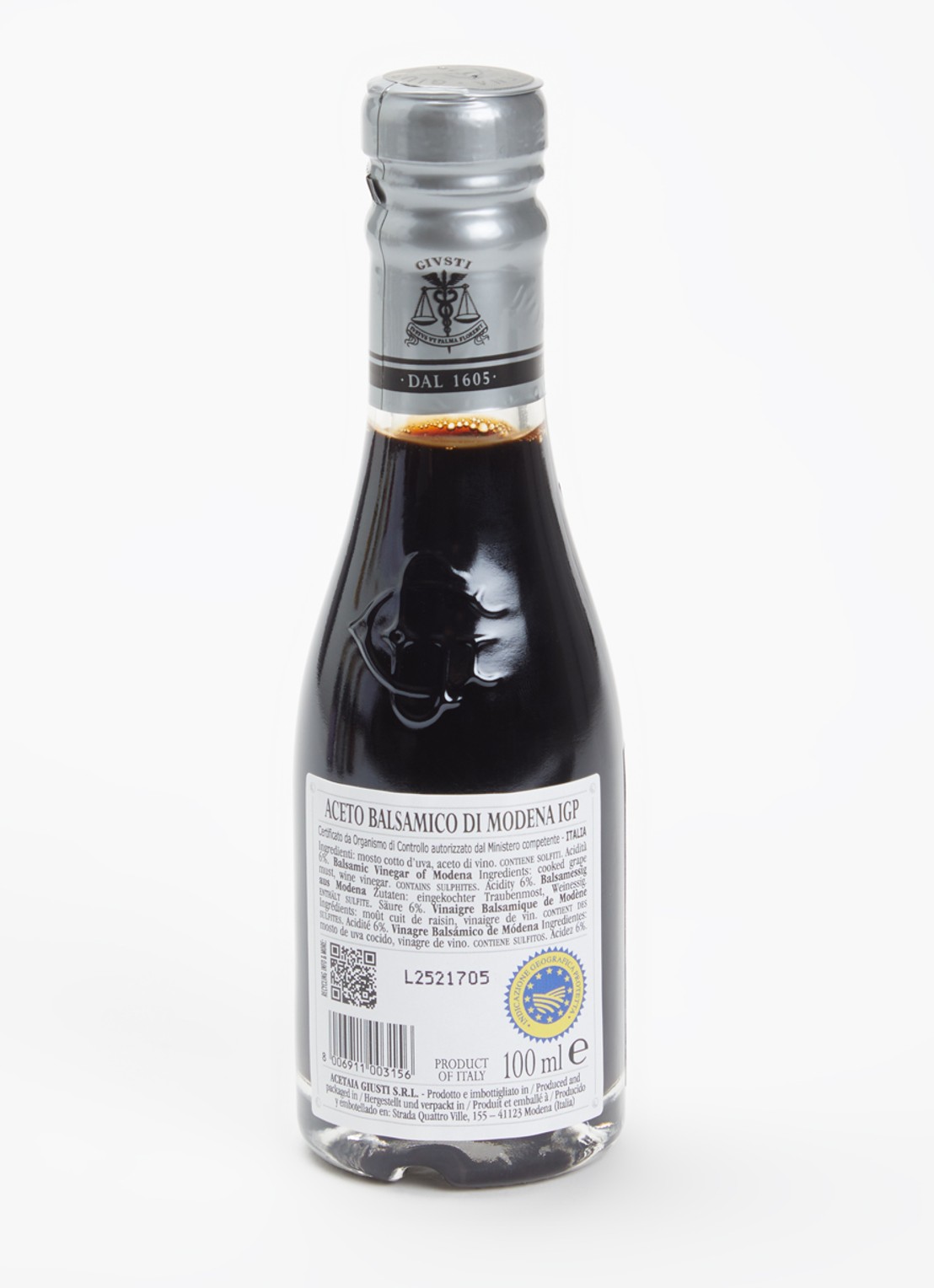 Giusti Balsamico di Modena 1 Medaglie balsamicoazijn 100 ml - voorkant 2 undefined