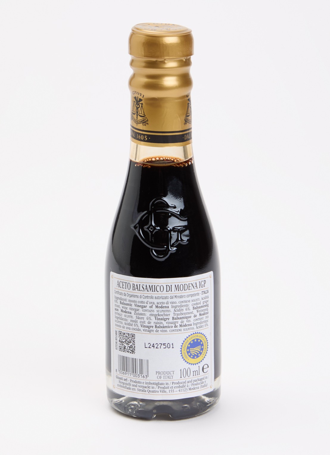Giusti Balsamico di Modena 2 Medaglie balsamicoazijn 100 ml - voorkant 2 undefined